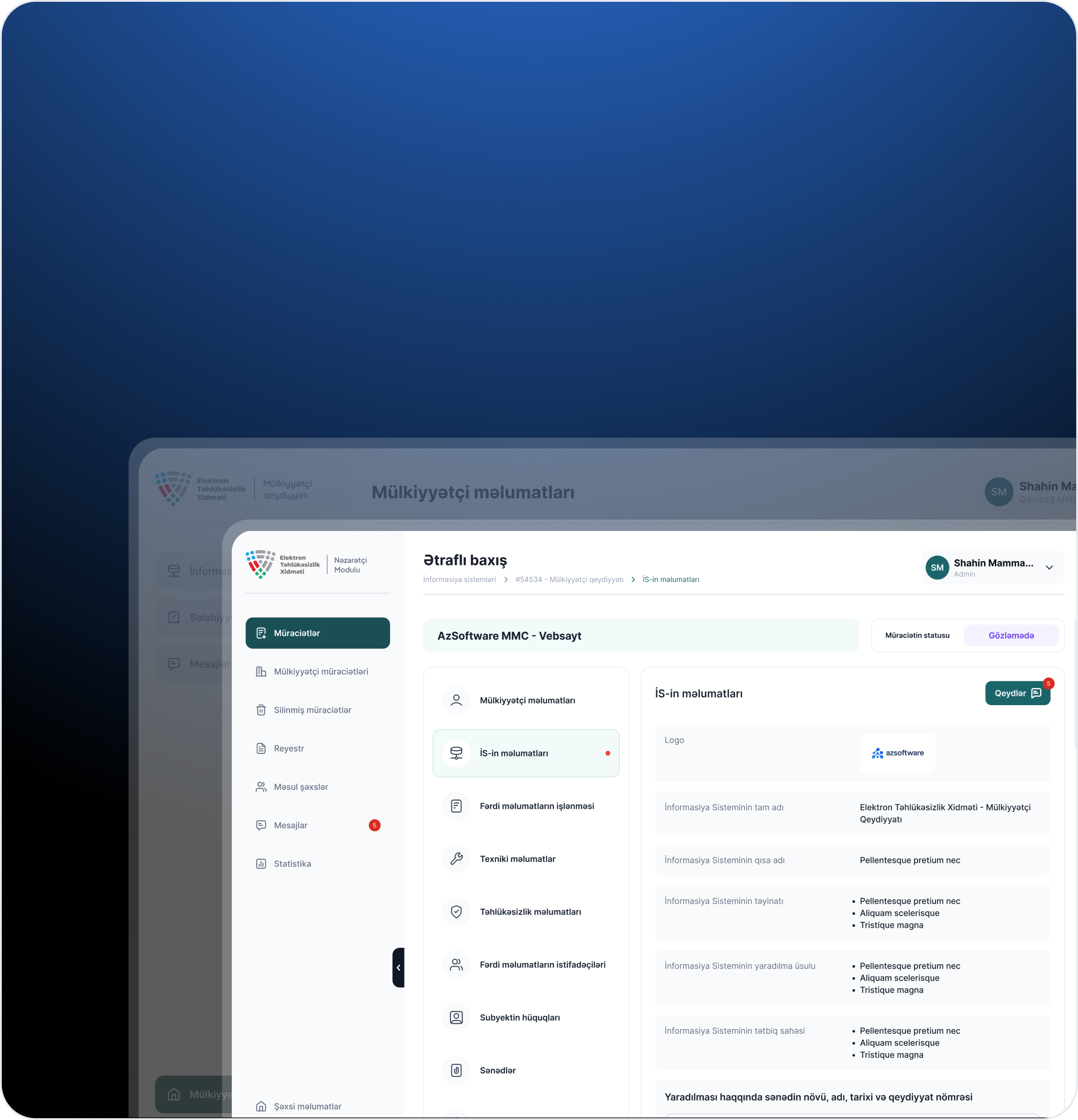 ETX – Fərdi məlumatların informasiya sistemlərinin dövlət reyestri